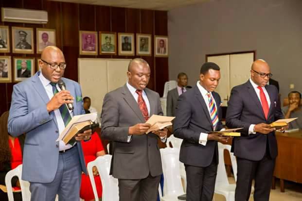 Mr. Godwin Obaseki of Edo State swears in new Revenue board members, charges professionalism.